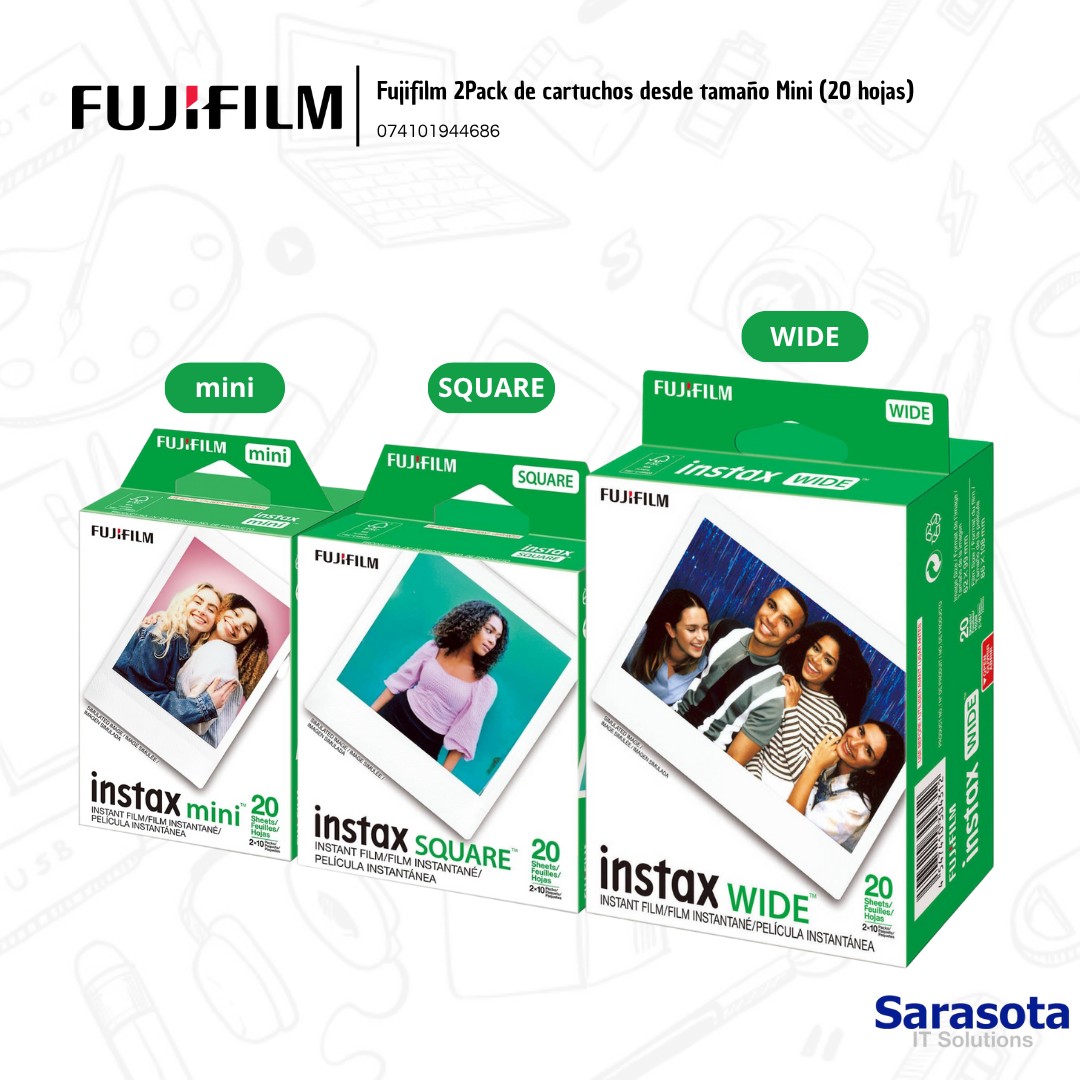 camaras y audio - Instax 2 pack de cartuchos Fujifilm desde RD$ 1,600 2