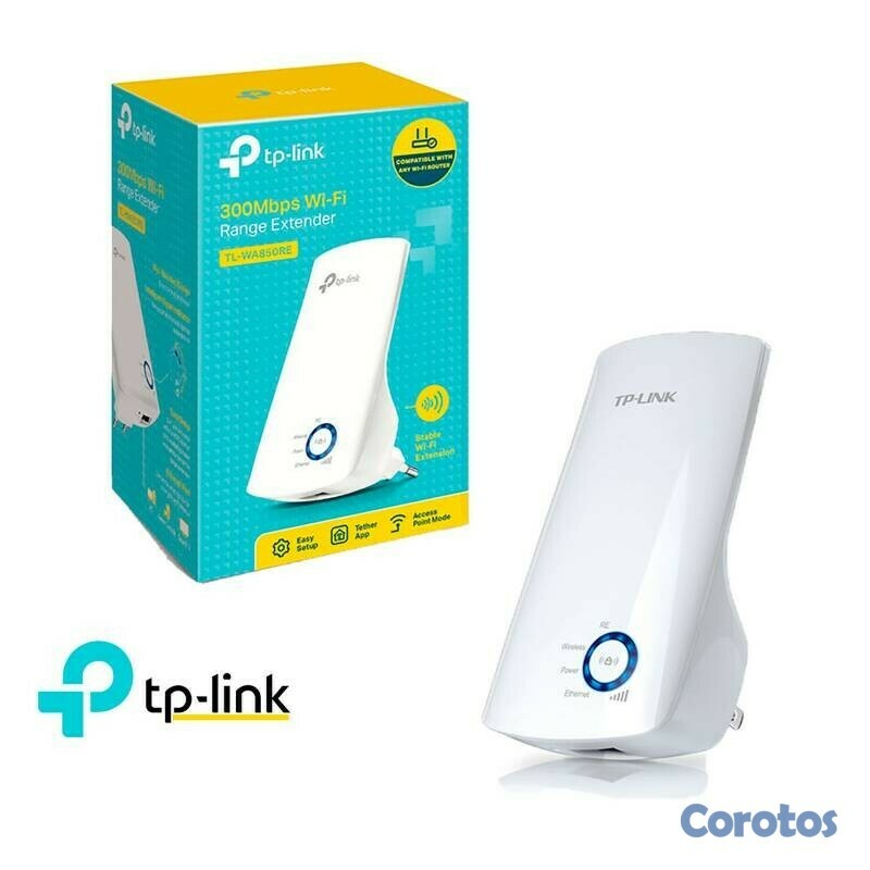 computadoras y laptops - REPETIDOR TP-LINK WA850RE DIRECTO A LA PARED ALTA VELOCIDAD  1