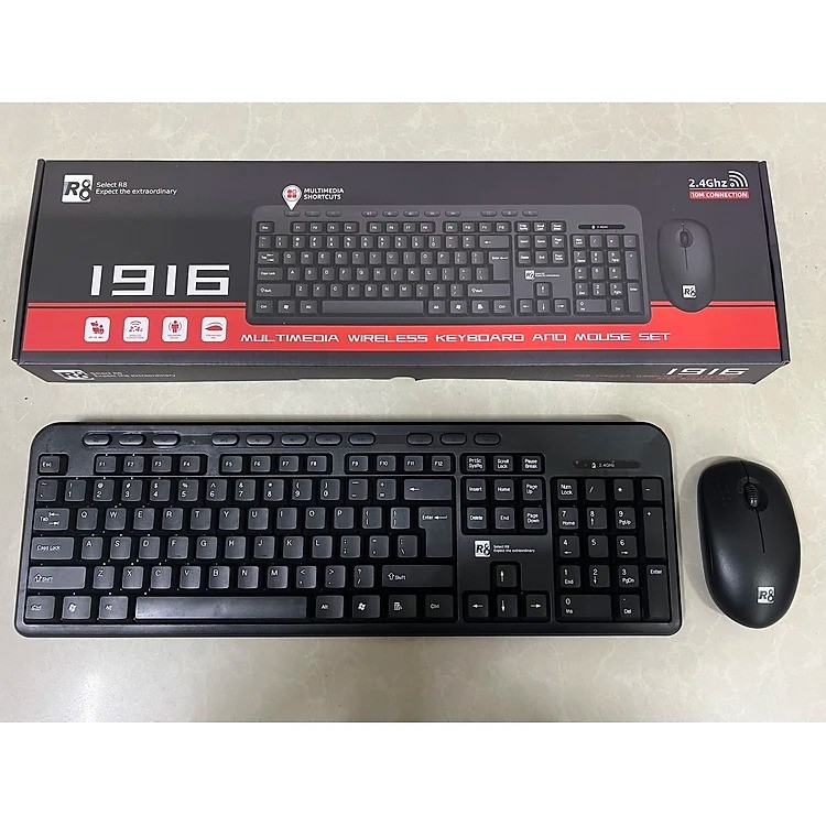 accesorios para electronica - TECLADO Y MOUSE INALAMBRICO R8 1916 JACL-KMS19 3