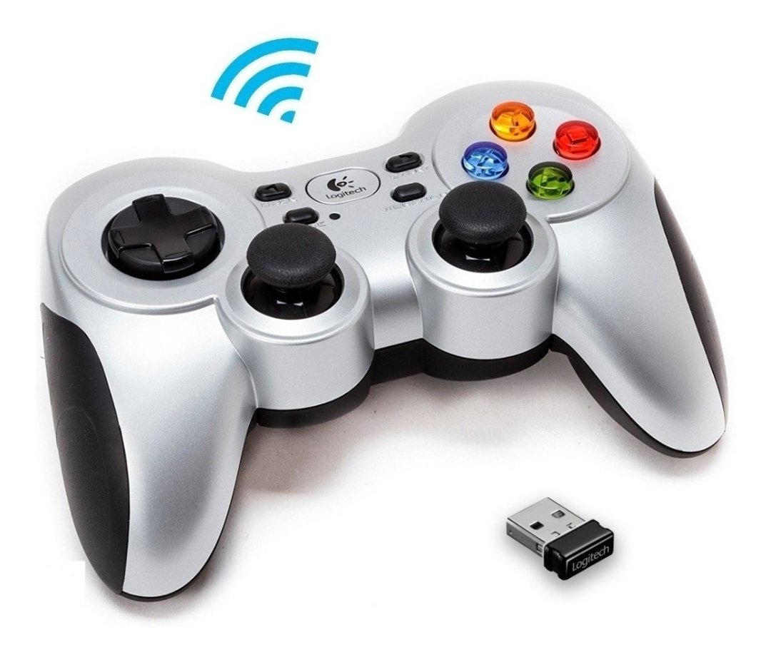 computadoras y laptops - GAMEPAD LOGITECH F710 2.4 GHZ WIRELESS, VIBRATION ON/OFF BUTTON, 2 AA BATTERIES. 1
