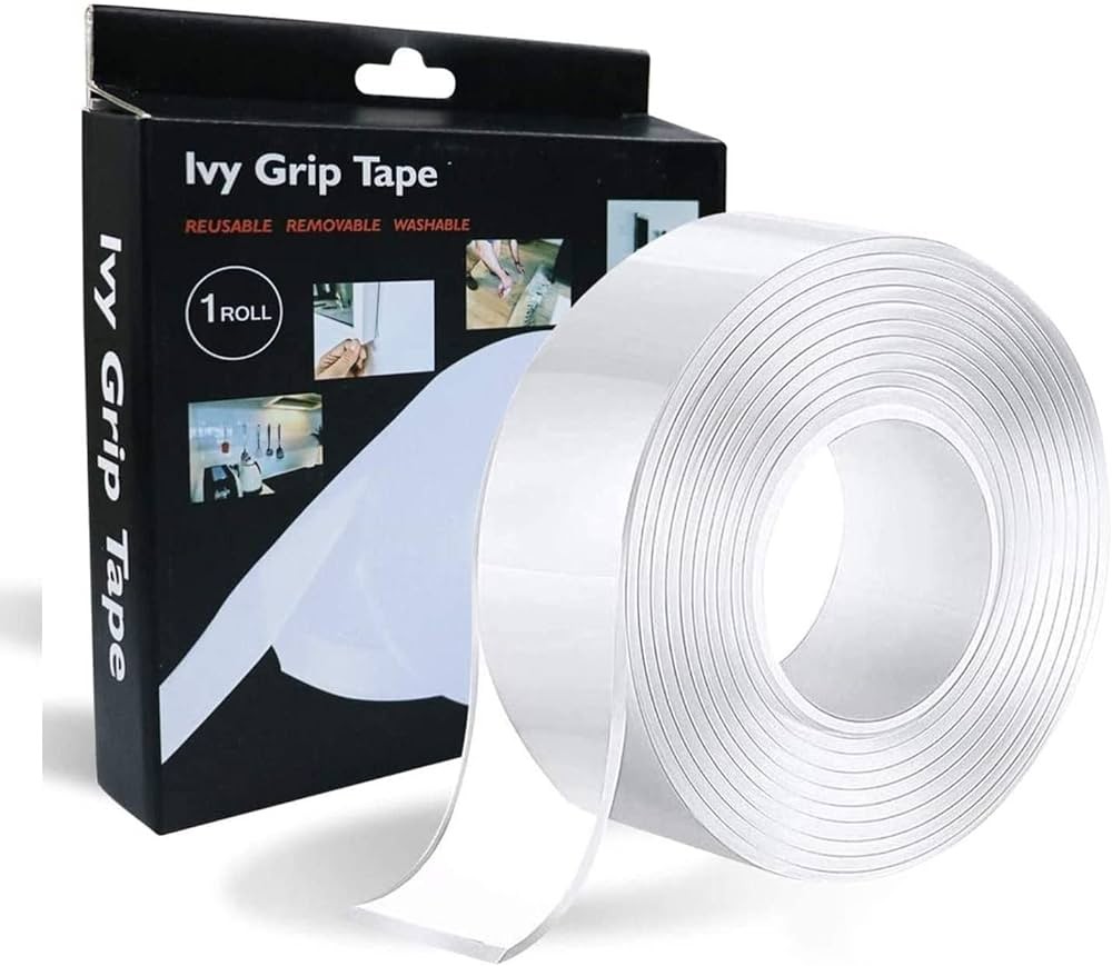 herramientas, jardines y exterior - Cinta adhesiva de doble cara con agarre resistente, multiusos,  transparente. 1