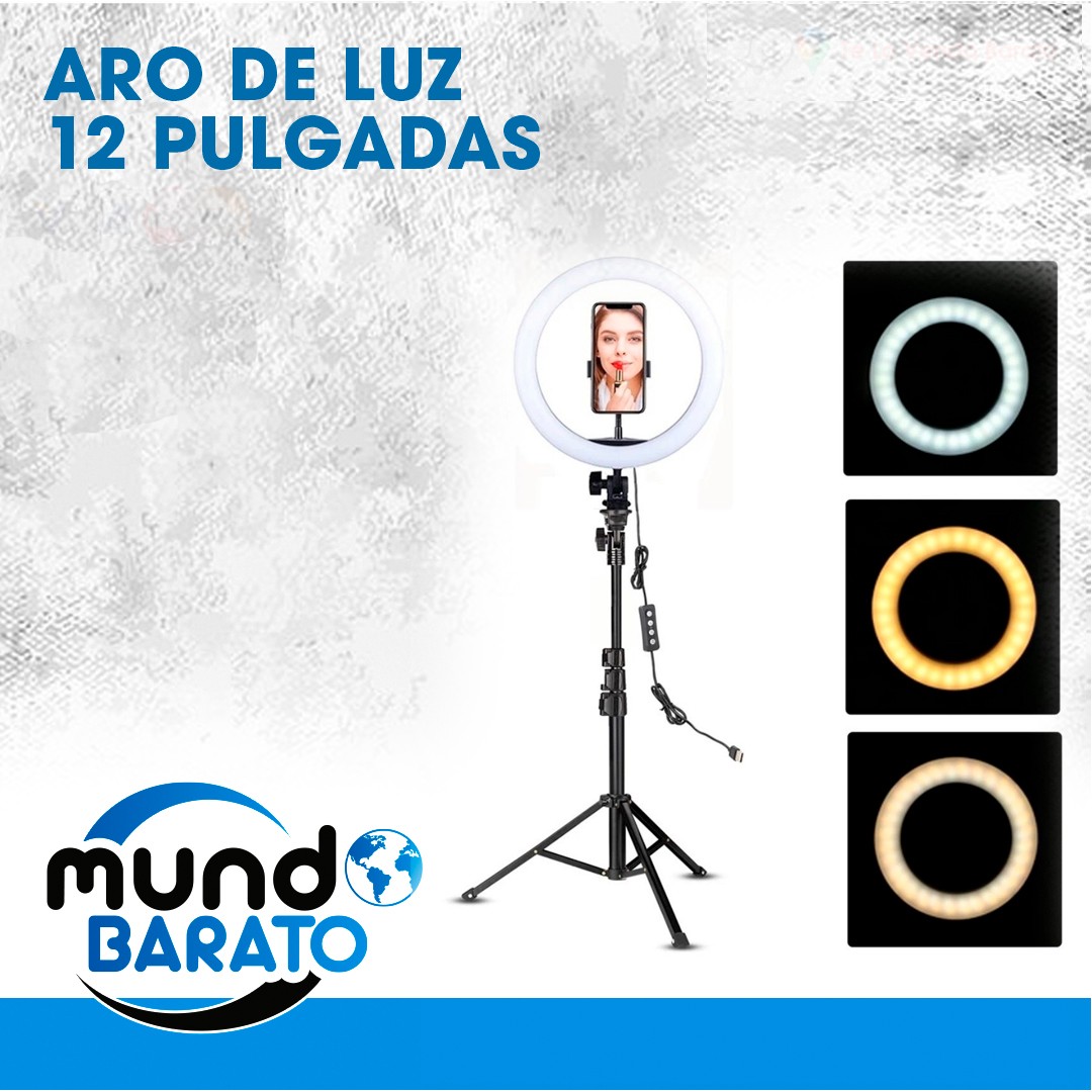 otros electronicos - Anillo Aro De Luz 12 Pulgadas Selfie Led + Tripode 2.5 Metros 1