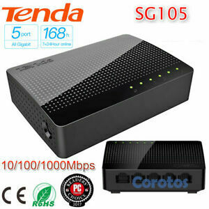 computadoras y laptops - SWITCH 5 PUERTOS TENDA SG105,  10/100/1000  1