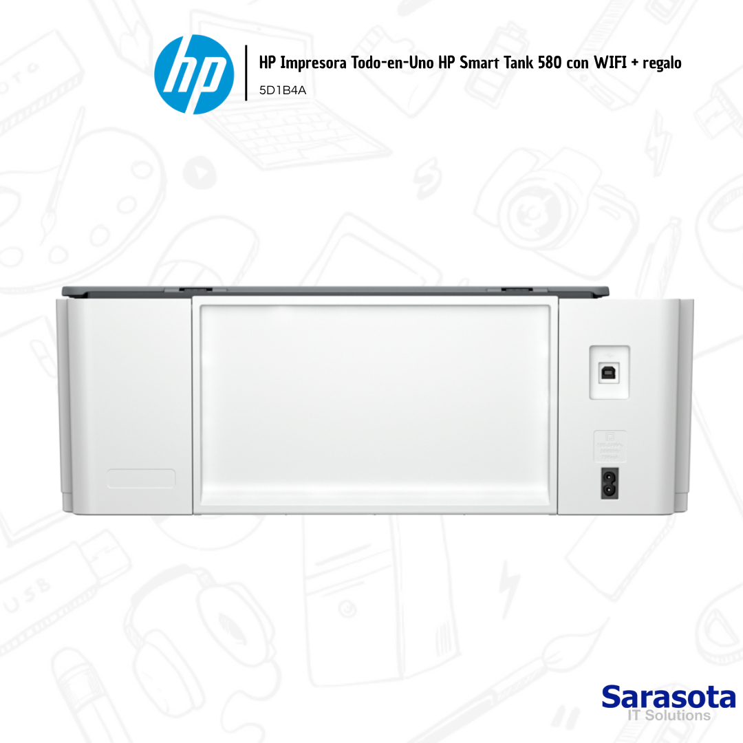 accesorios para electronica - HP Impresora Todo-en-Uno HP Smart Tank 580 con WIF 2