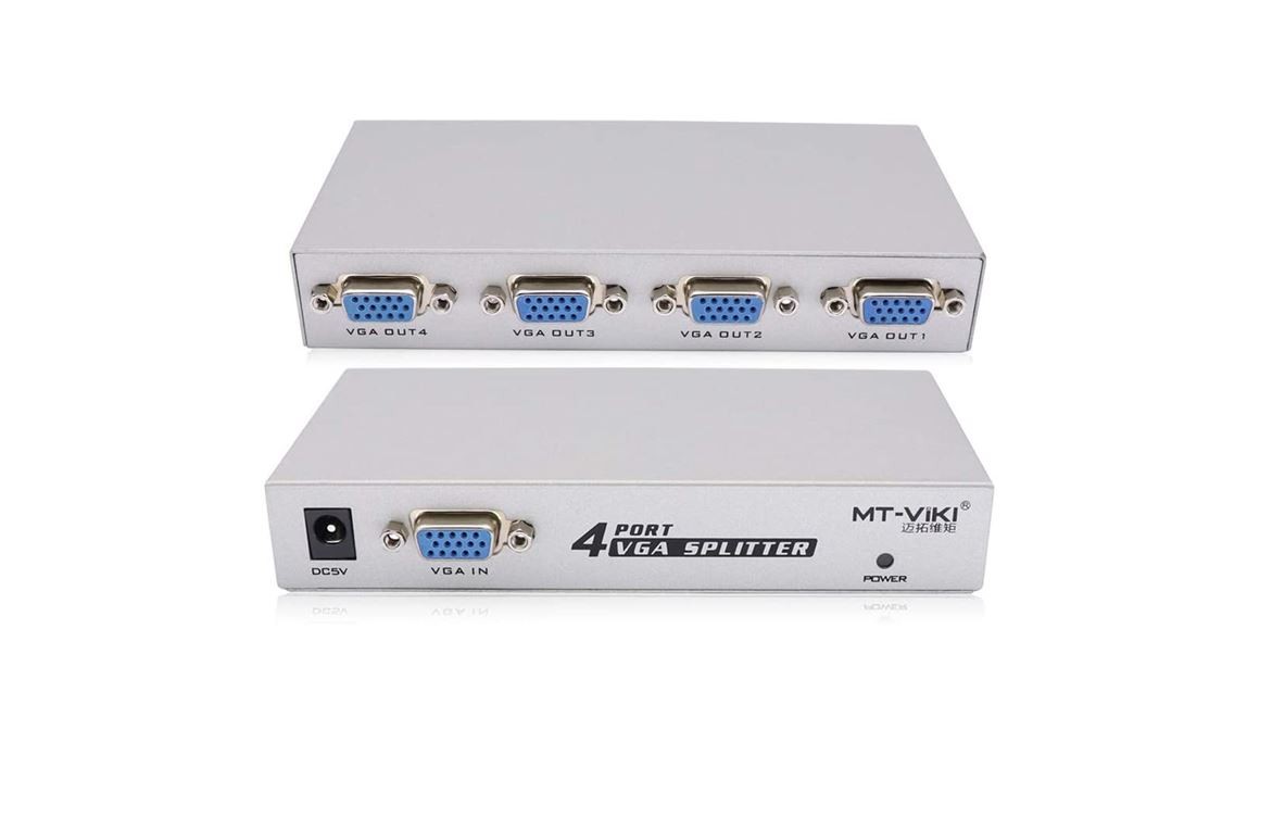 otros electronicos - Interruptor Splitter para monitores  VGA  1 en 4 puertos de vídeo