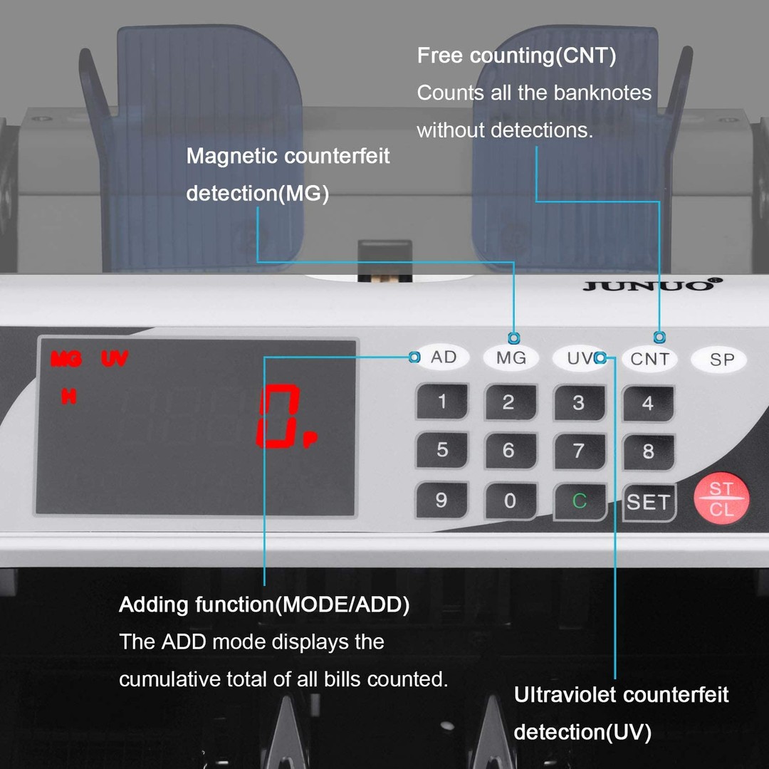 otros electronicos - Contador de dinero profesional con detección de dinero falso, magnético e infrar 6