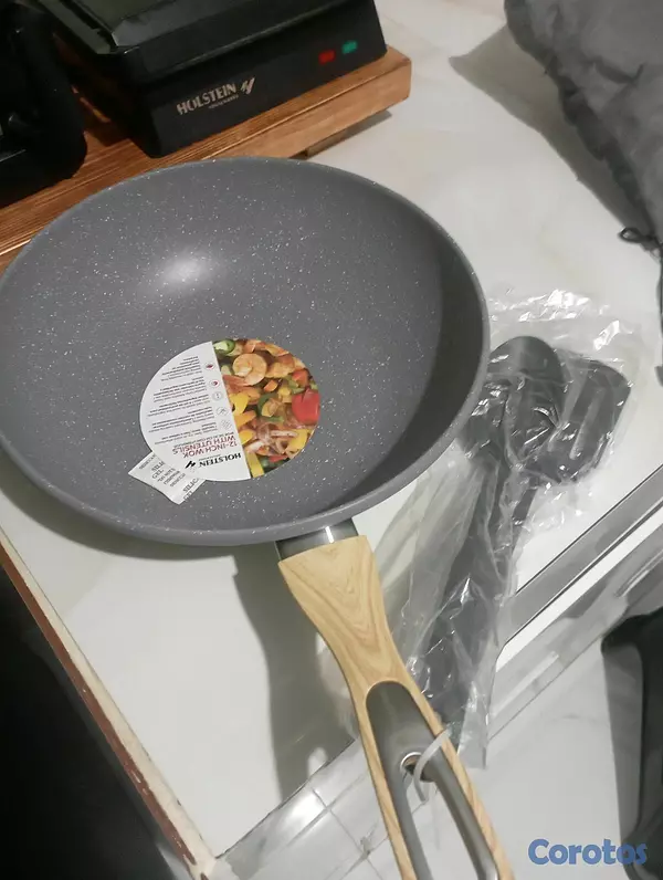 cocina - Sartén Antiadherente de Piedra + Utensilios Resistentes al Calor 4