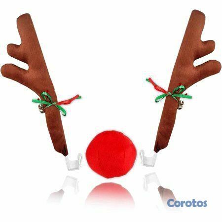 accesorios para vehiculos - 🔥🎅🛷CUERNOS DE RENO + NARIZ PARA CARRO 🚙🛷🎅🔥 3