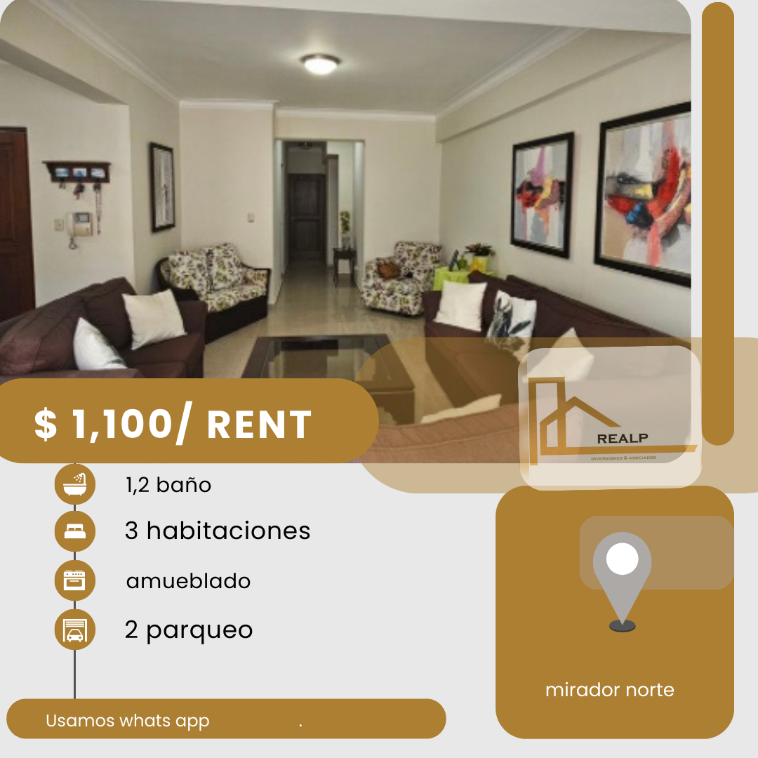 apartamentos - hermoso apartamento zona céntrica en el mirador norte  0