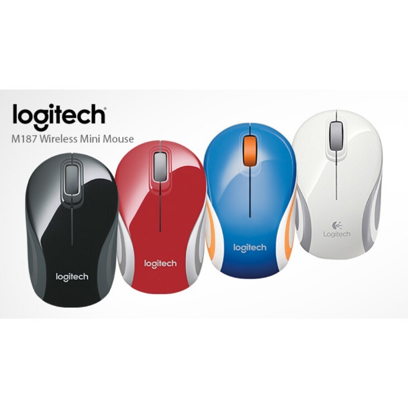 computadoras y laptops - MOUSE LOGITECH M187 INALAMBRICO MINI OPTICO NEGRO,USB NANO RECEIVER - SMART SLEE