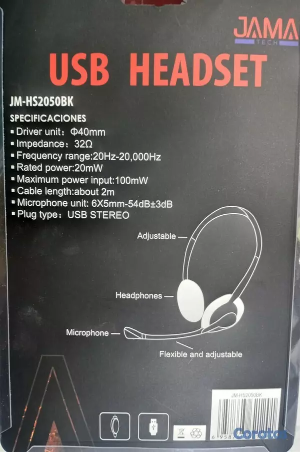 camaras y audio - Audifonos usb JAMA  Alámbricos USB Con Micrófono Y Control De Volumen  3
