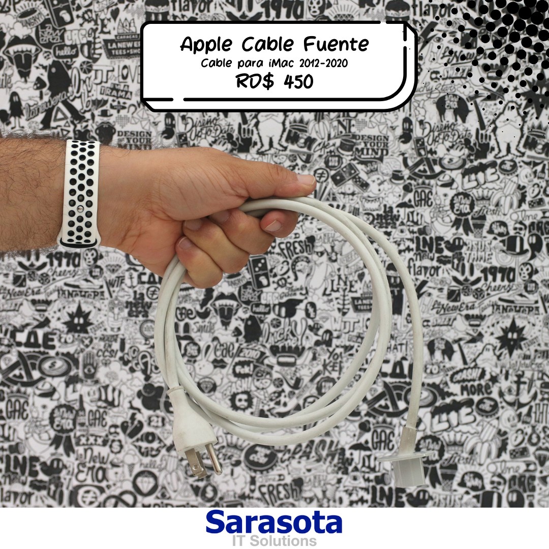 accesorios para electronica - Apple Cable de poder blanco para iMac
