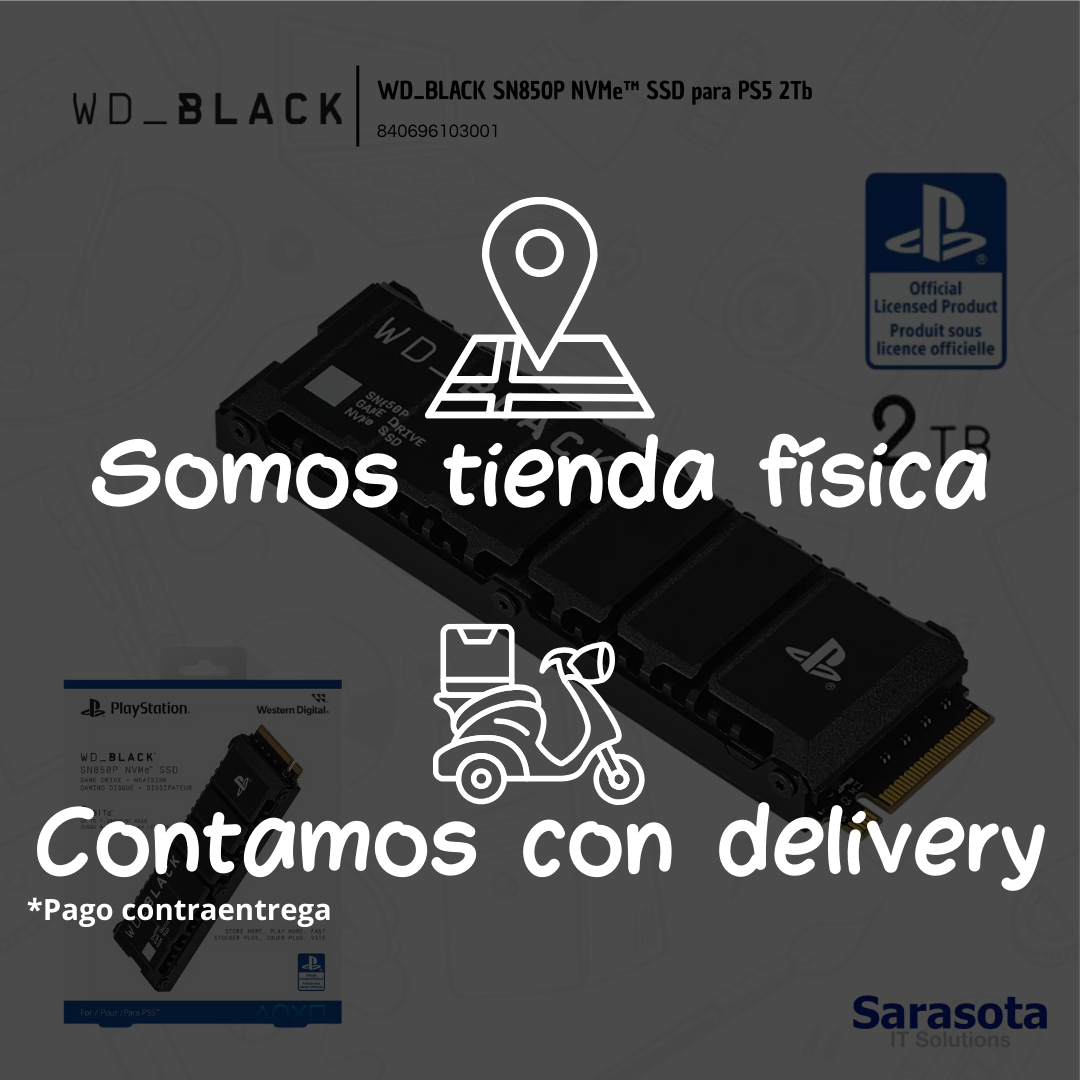 accesorios para electronica - SSD Western Digital WD Black SN850P,2Tb para PS5 1