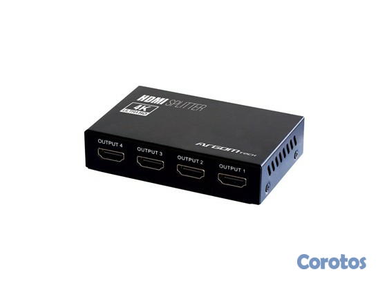computadoras y laptops - SPLITTER ARGOM HDMI 4 PUERTOS 4K HD 1 entrada HDMI a 4 salidas HDMI 