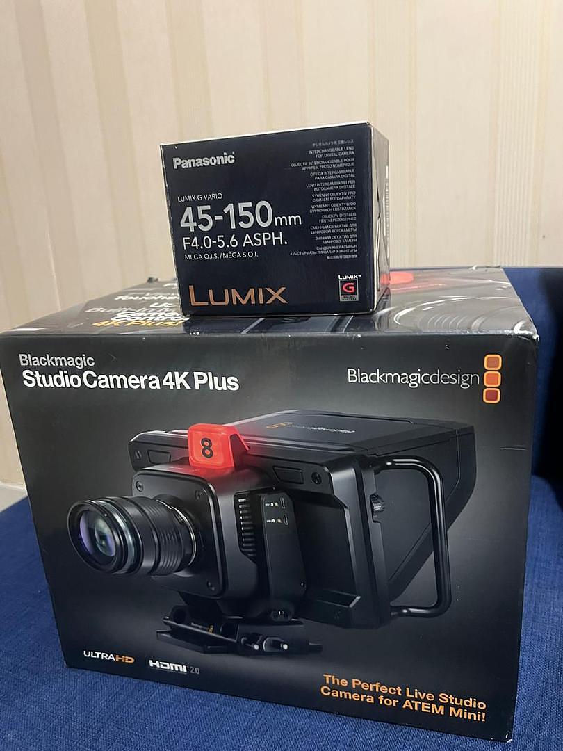 camaras y audio - Vendo tres cámaras nuevas  blackmagic studio 4k y tres lentes lumix negociable 