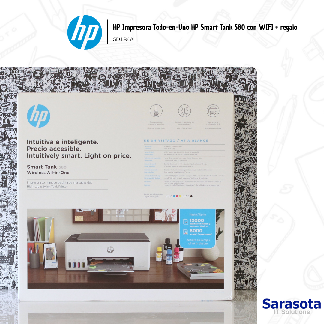 accesorios para electronica - HP Impresora Todo-en-Uno HP Smart Tank 580 con WIF 0