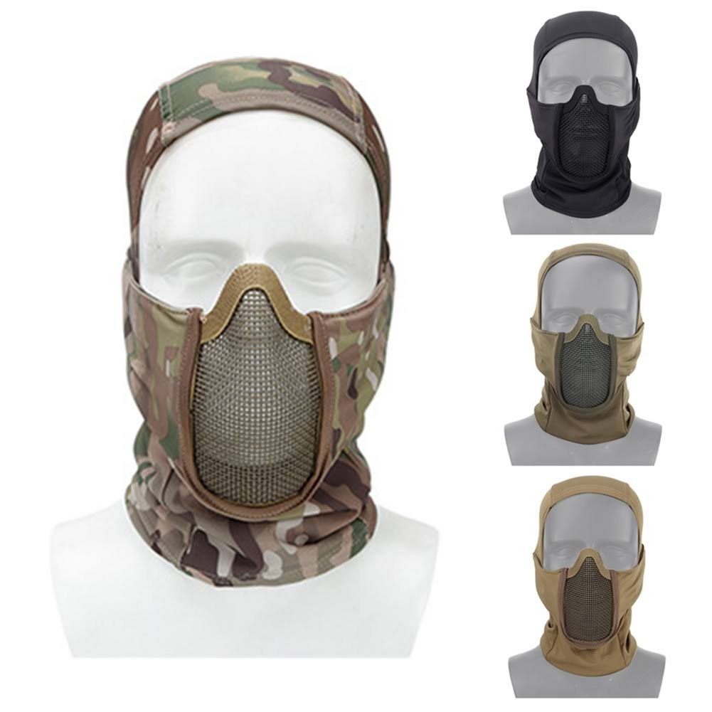 hobby y coleccion - Capucha tactico militar Pasamontañas transpirable de malla de cara completa 