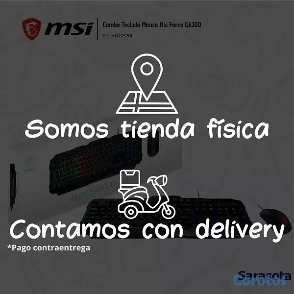 accesorios para electronica - Msi Combo Teclado Mouse Force Gk100 S11-04US20L 4