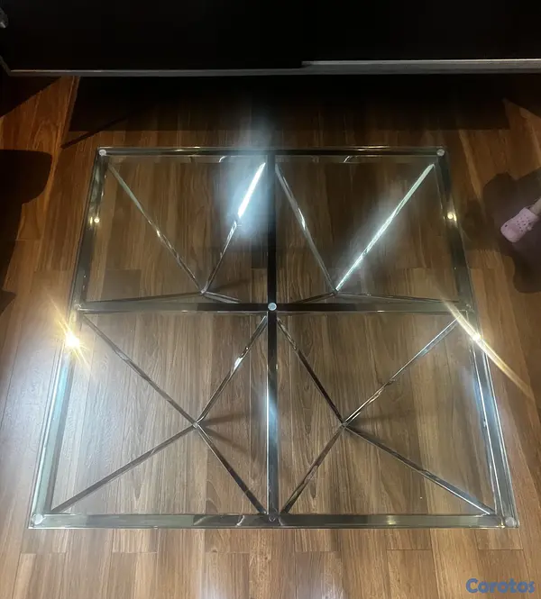 muebles y colchones - set de mesa de centro y lateral  3