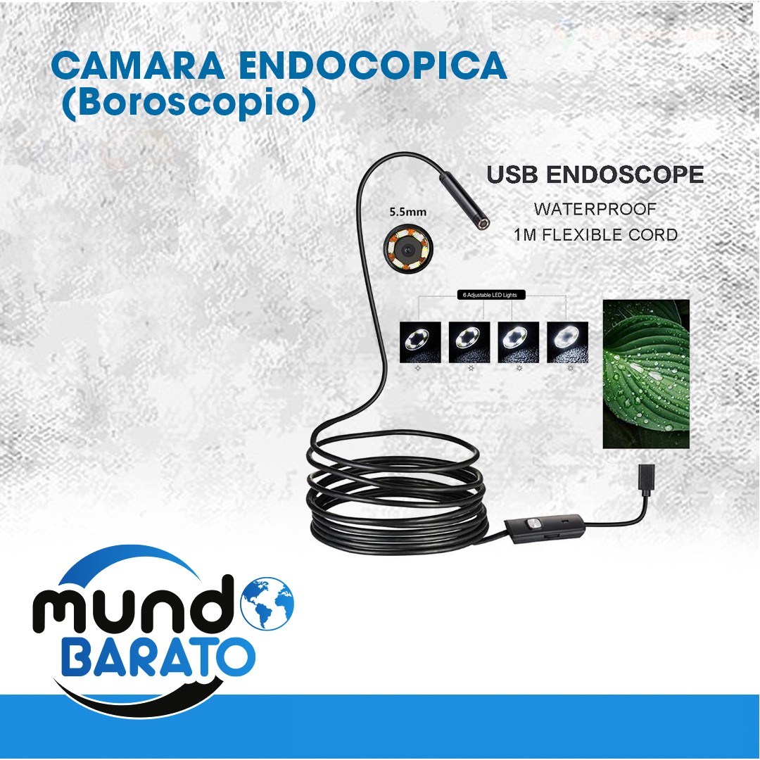 otros electronicos - Camara Endoscopica USB Boroscopio Camara de inspeccion Android endoscopio 2 mts