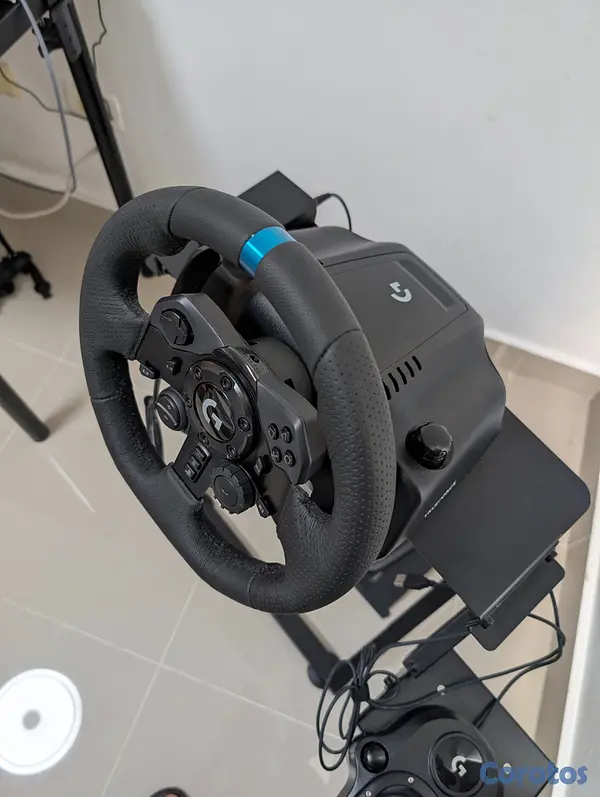 consolas y videojuegos - Logitech G923 + Shifter y stand plegable  3