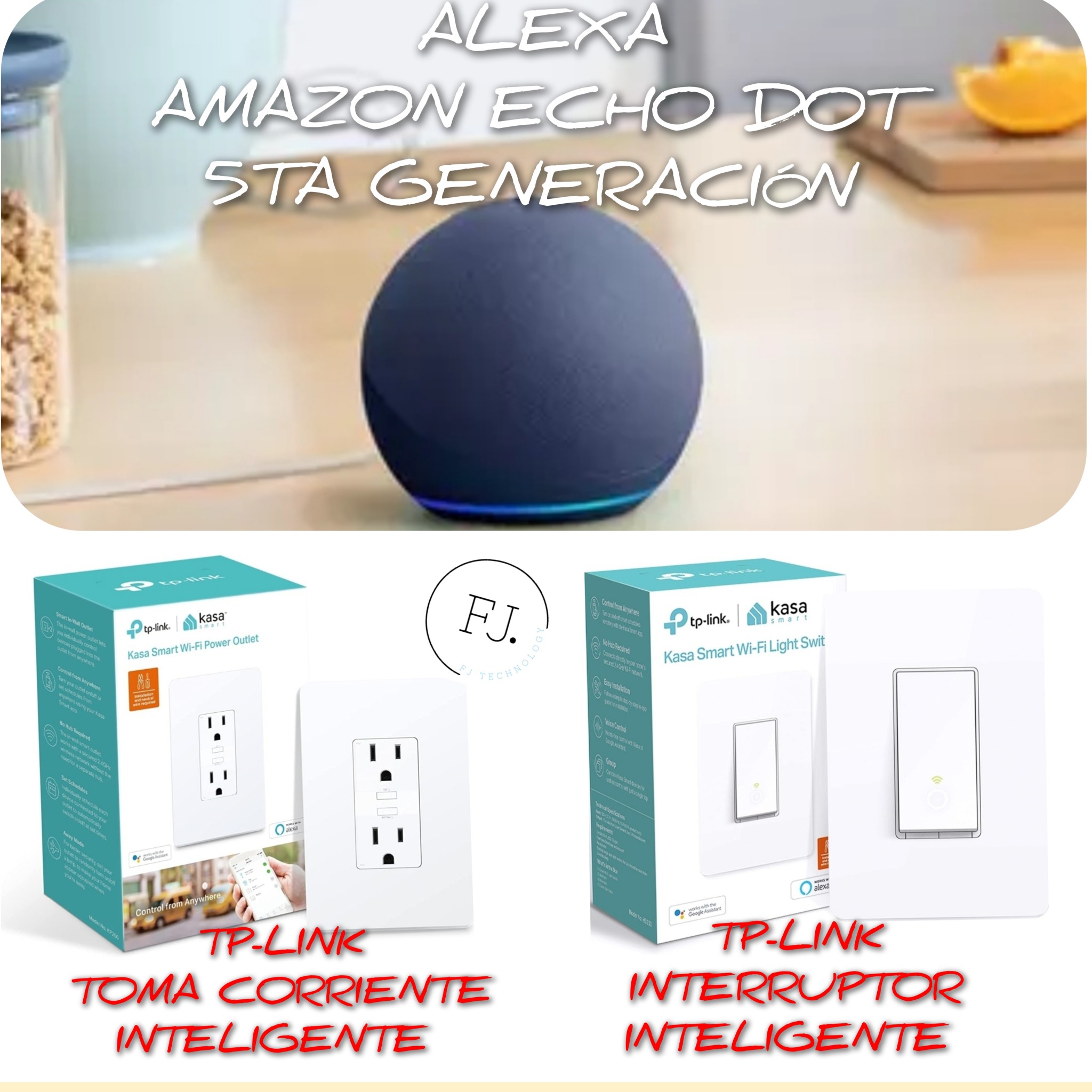 accesorios para electronica - ESPECIAL DE COMBO ALEXA 5TA GENERACIÓN, TOMA CORRIENTE E INTERRUPTOR INTELIGENTE