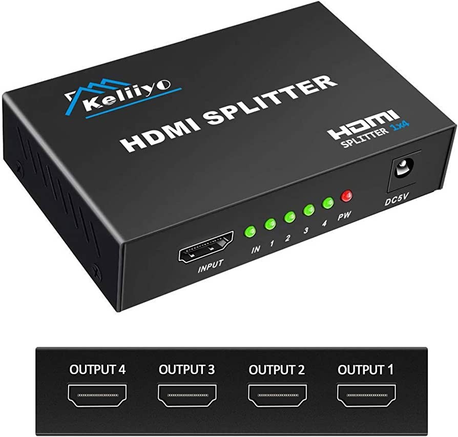 accesorios para electronica -  4K 1080P 3D Mini 4 puertos HDMI Splitter Switcher 1 entrada 4 salidas 2