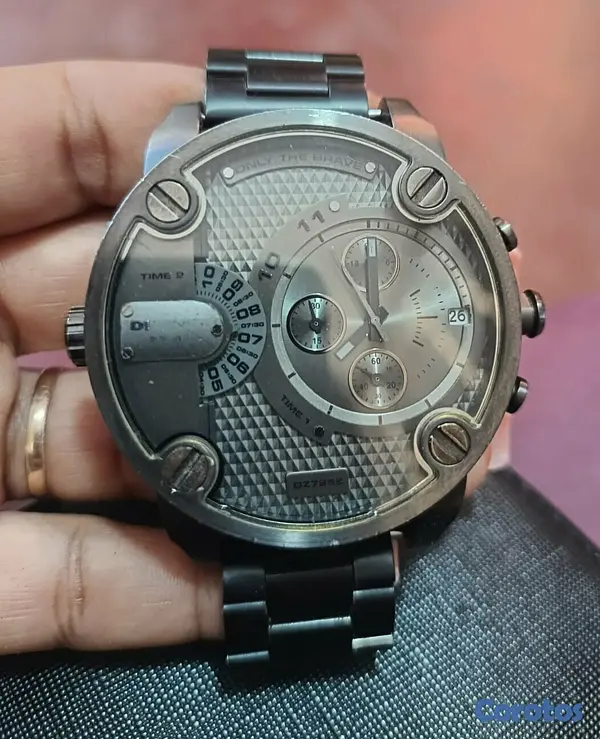 joyas, relojes y accesorios - Reloj Diesel caja  y correa de acero Inoxidable cronografo 2