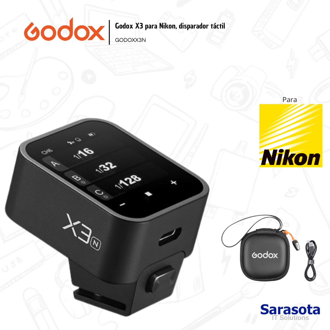 accesorios para electronica - Godox Disparador X3 para Nikon Garantía 1 año 0