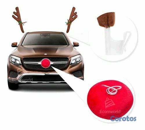 accesorios para vehiculos - 🔥🎅🛷CUERNOS DE RENO + NARIZ PARA CARRO 🚙🛷🎅🔥 5
