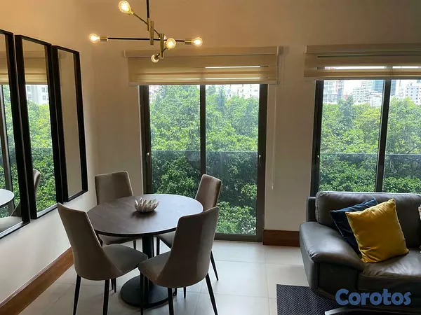 apartamentos - Alquilo Apto 1 hb, amueblado 6to piso en Piantini 6