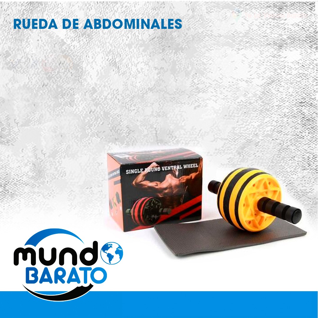 deportes - Rueda de Abdominales Reforzada + Alfombrita ejercicio fitness abdominal 