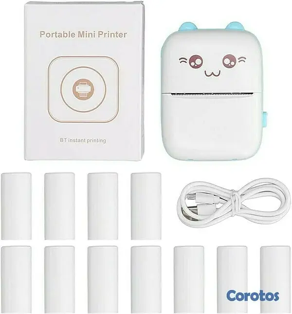 impresoras y scanners - Mini impresora bluetooth termica diseno de gatito 6