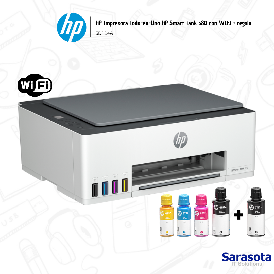accesorios para electronica - HP Impresora Todo-en-Uno HP Smart Tank 580 con WIF 1