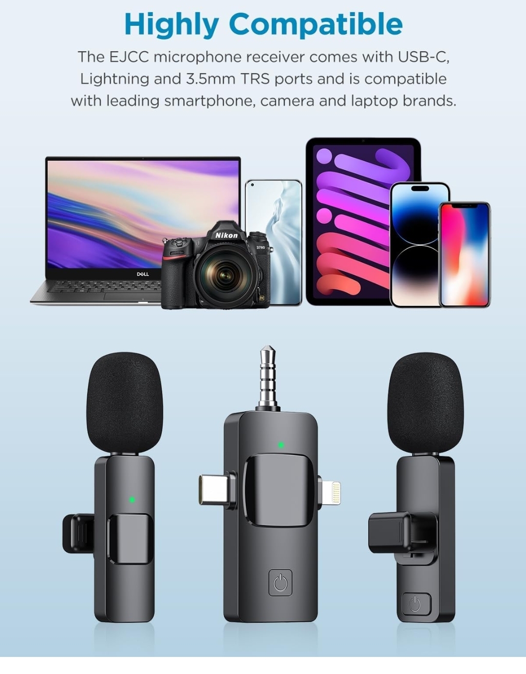 camaras y audio - Micrófono para celulares iPhone, Android y cámaras. 6