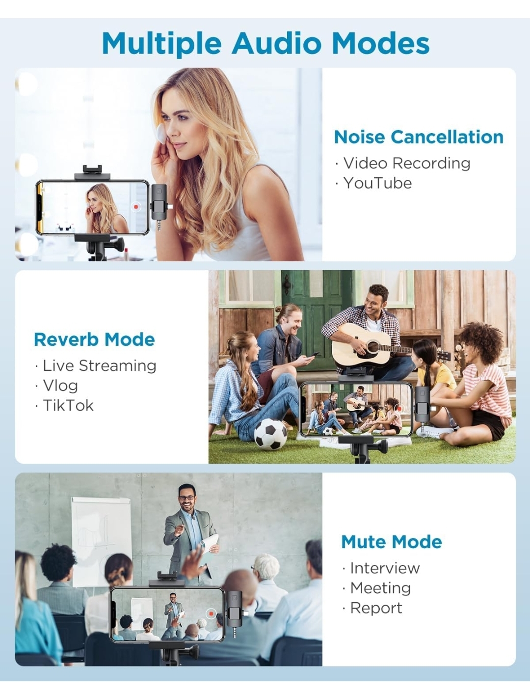 camaras y audio - Micrófono para celulares iPhone, Android y cámaras. 7