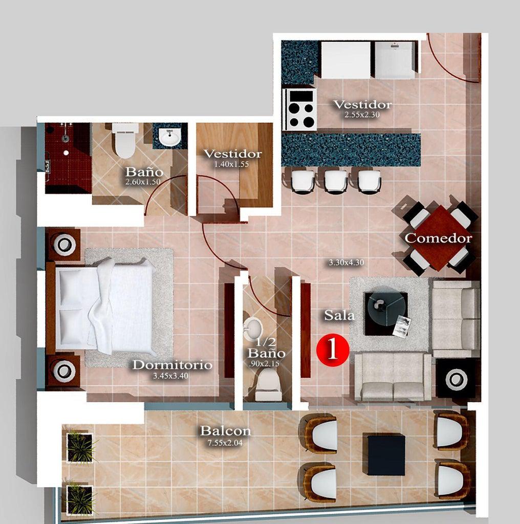 apartamentos - Apartamento en Venta La Julia de Una Habitación 3