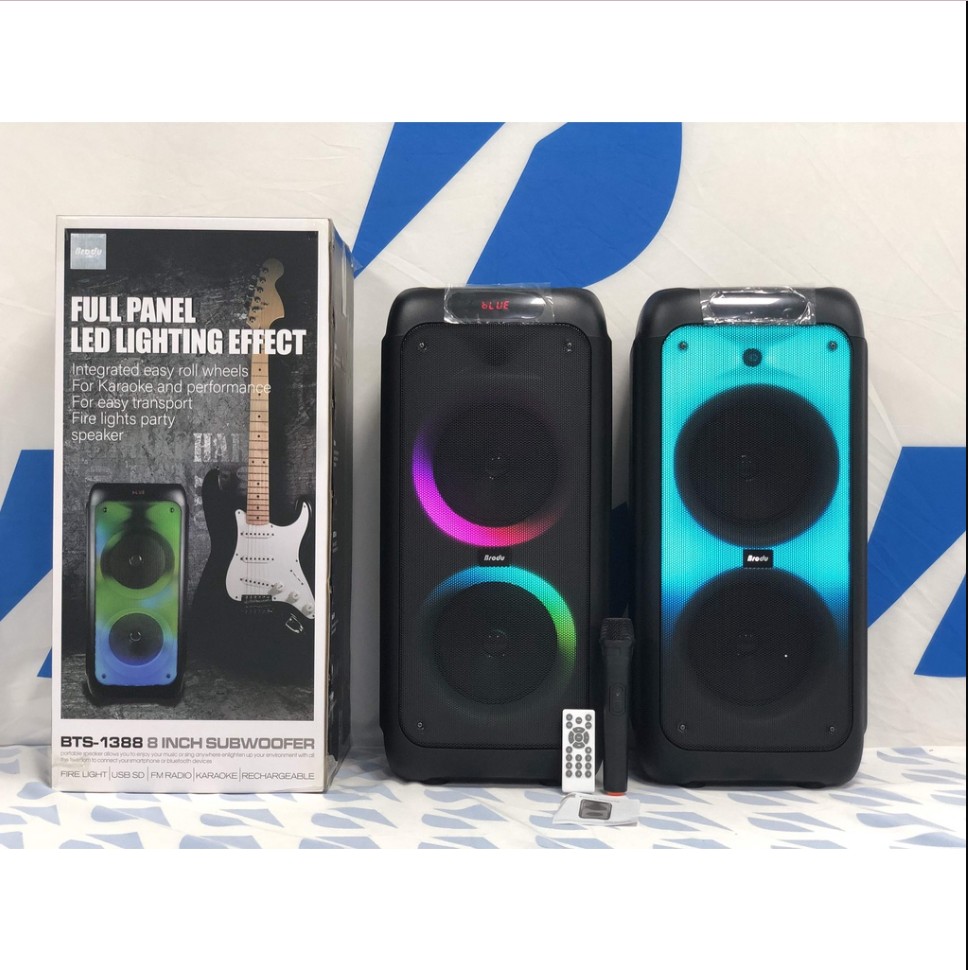 otros electronicos - Bocina Portátil 10" Con Bluetooth radio FM lector USB y micro SD Con Luz RGB BTS 4