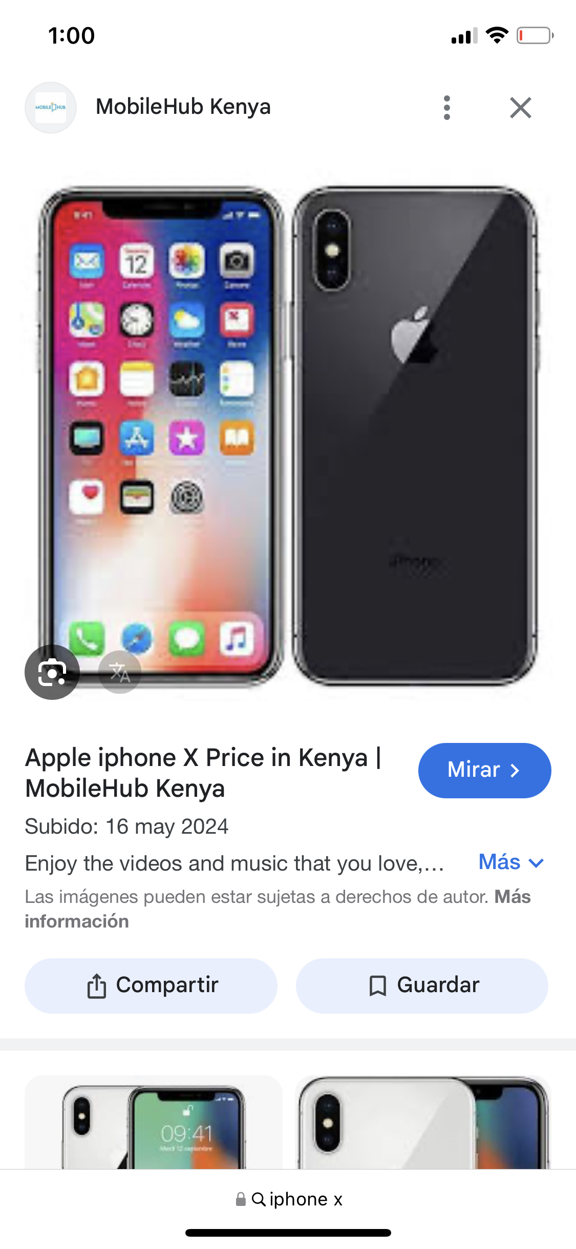 celulares y tabletas - Hey es un iPhone X 7 mil 