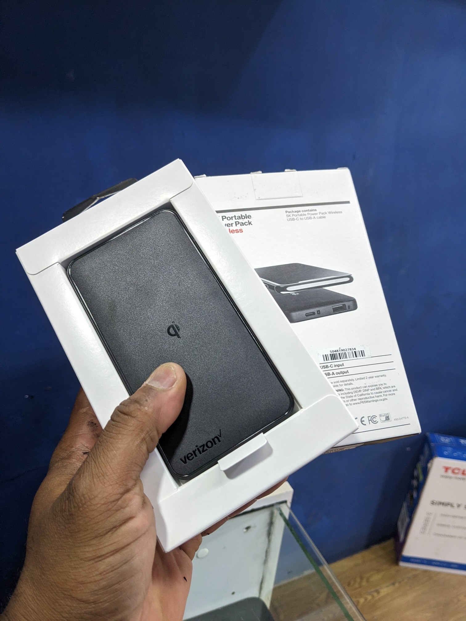 celulares y tabletas - POWER BANK INALAMBRICO 5000 mah Verizon  7
