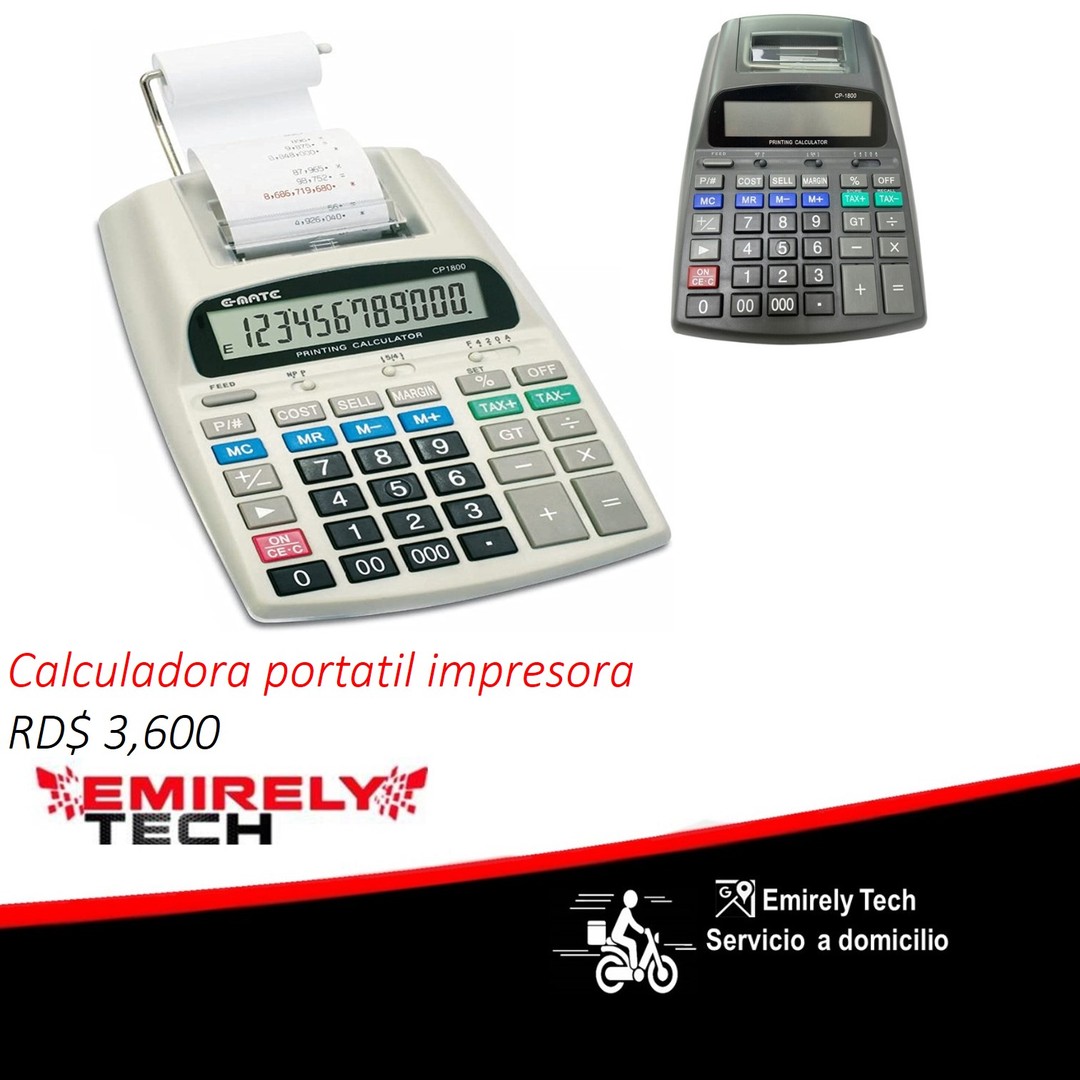 equipos profesionales - Calculadora portatil impresora con papel profesional para calculo digito Tax