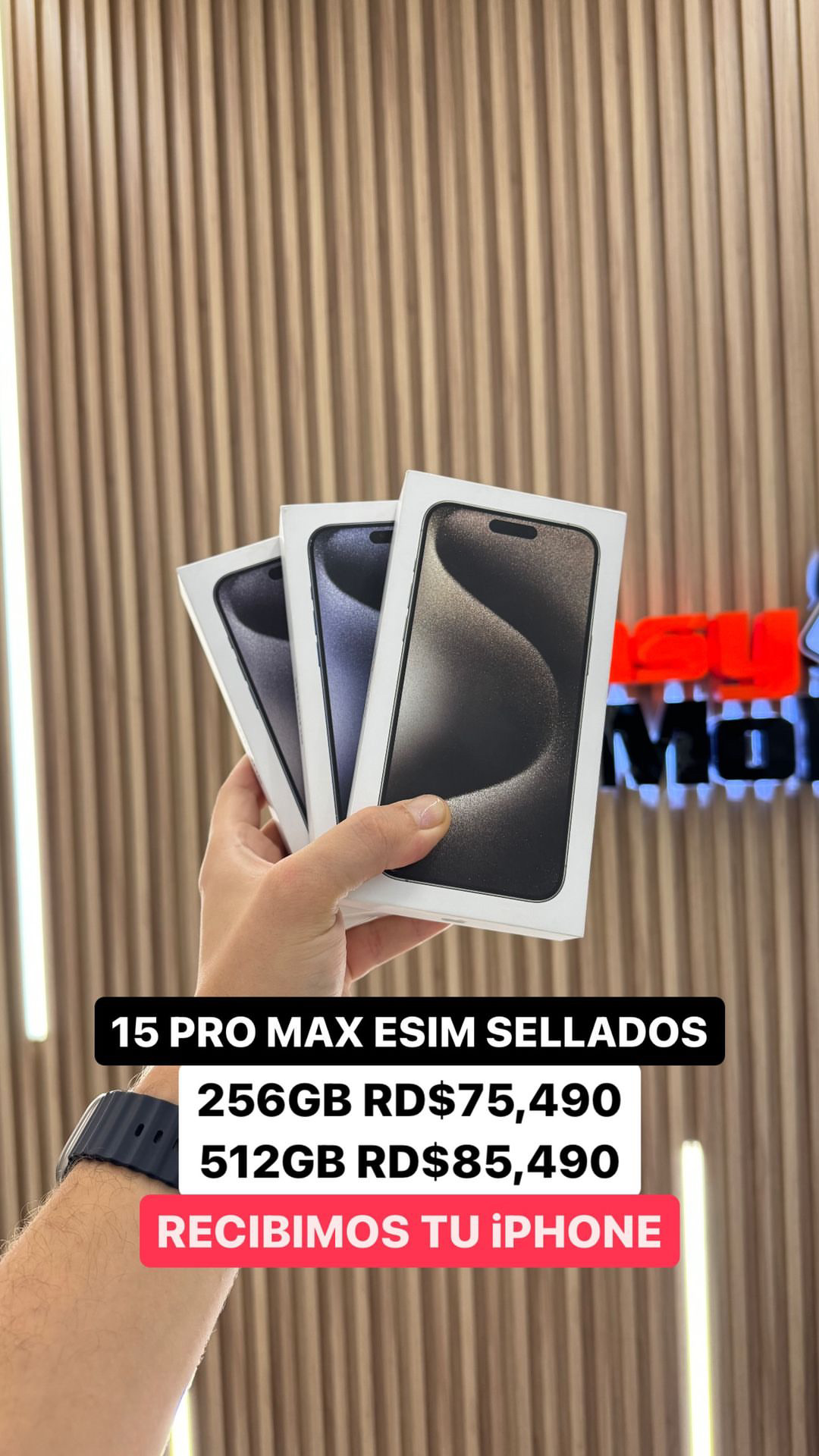 celulares y tabletas - iPHONE 15 PRO MAX ESIM 256GB SELLADO 
