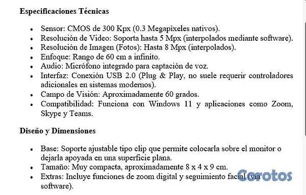 computadoras y laptops - Webcam con Aro de Luz LED  5