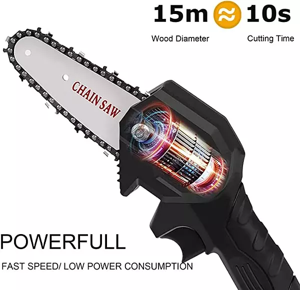 herramientas, jardines y exterior - Sierra Podadora Inalámbrica 4 Pulgadas 550w 24v, 1 Bateria recargable cierra 3
