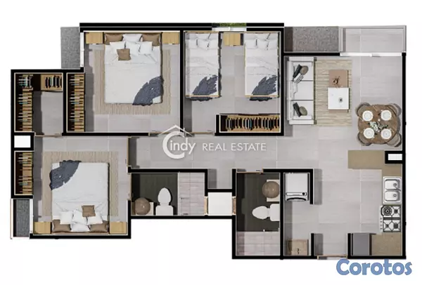 apartamentos - Apartamentos 64 M2, 2 Habitaciones, Area Social. 10