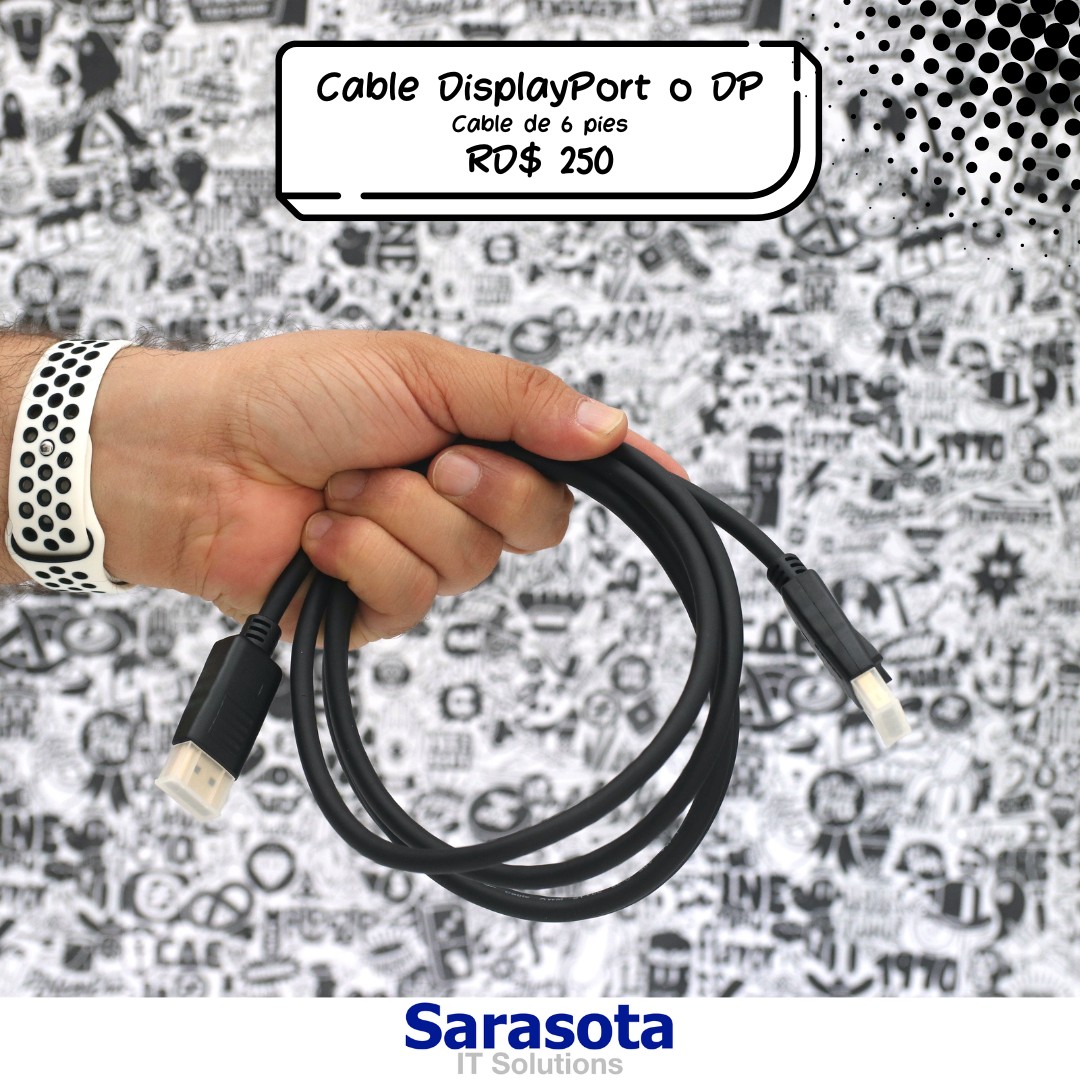 accesorios para electronica - Cable DisplayPort a DisplayPort o Cable DP