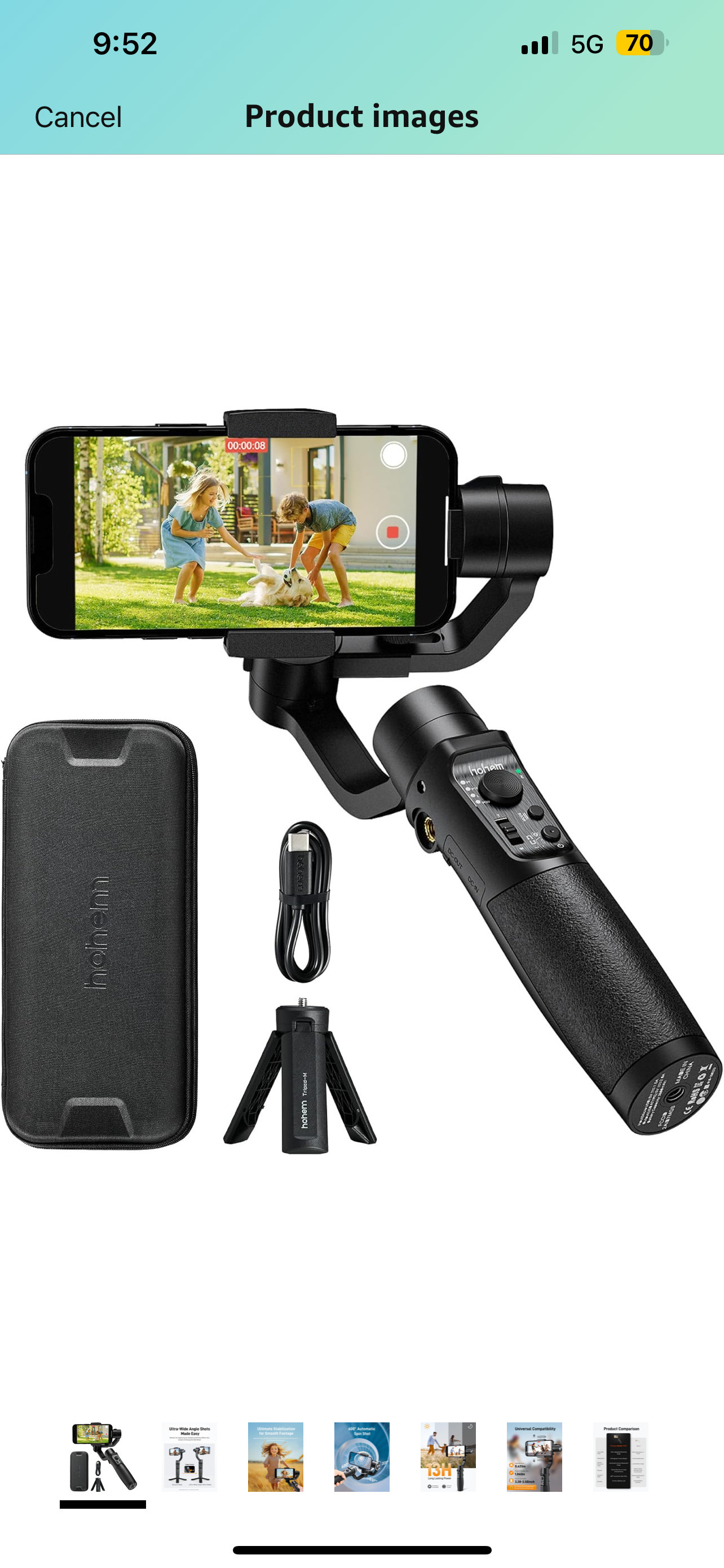 camaras y audio - Hohem iSteadyMobile 
 3-Axis Stabilizing Gimbal for Smartphone User Guide V2.0