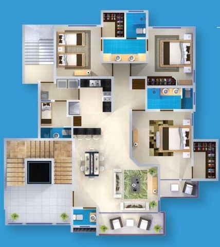 apartamentos - Venta de Proyecto de Apartamento 3 habitaciones en Los Cerros de Gurabo  4