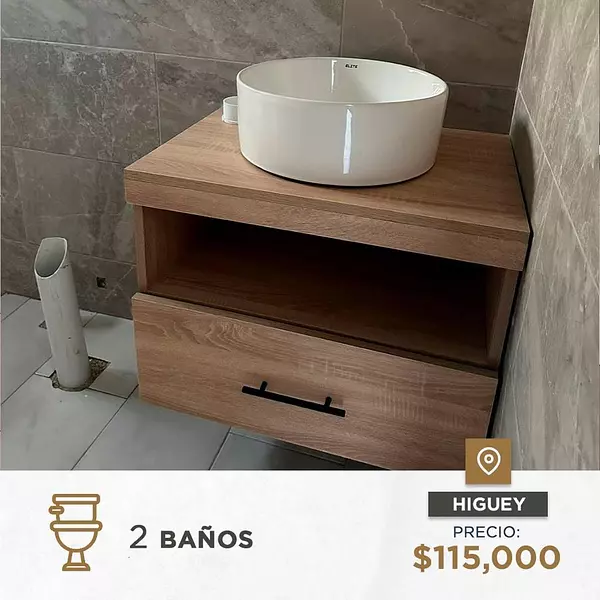 casas vacacionales y villas - VILLA EN VENTA 2 HABITACIONES -HIGUEY. 4