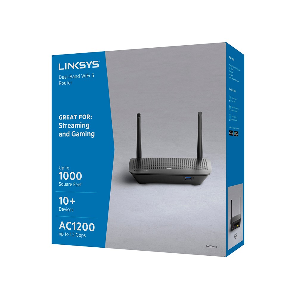 impresoras y scanners - ROUTER WIRELESS LINKSYS EA6350, 2.4GHZ/300MBPS, 5.0GHZ/867MBPS, 1 PUERTO WAN + 4 1
